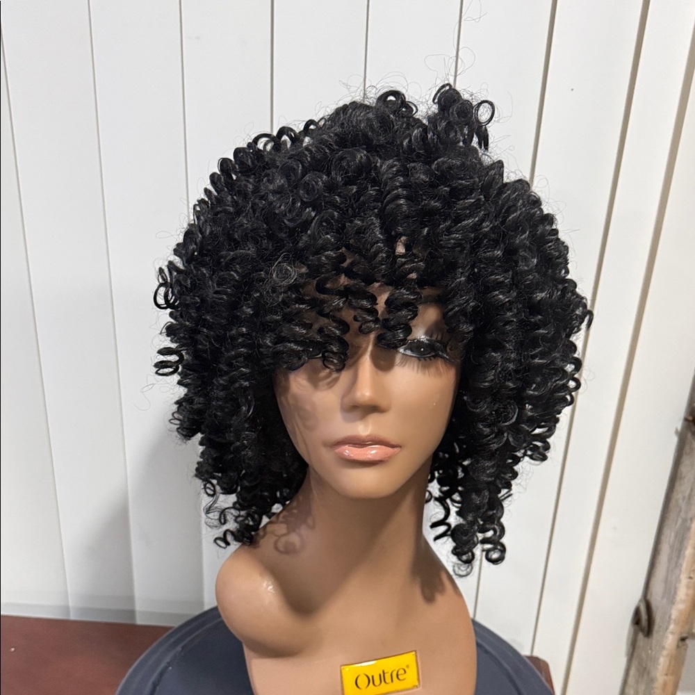 #103 Women's Short Curly Synthetic Wig - Black